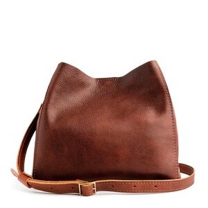 Portland Leather Butterfly Bucket Bag in Nutmeg